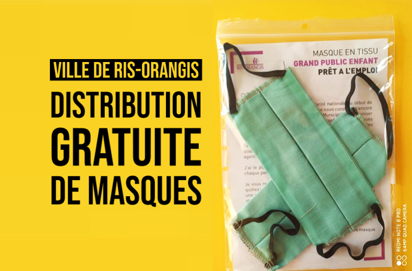 Covid-19 : Distribution gratuite de masques à Ris-Orangis
